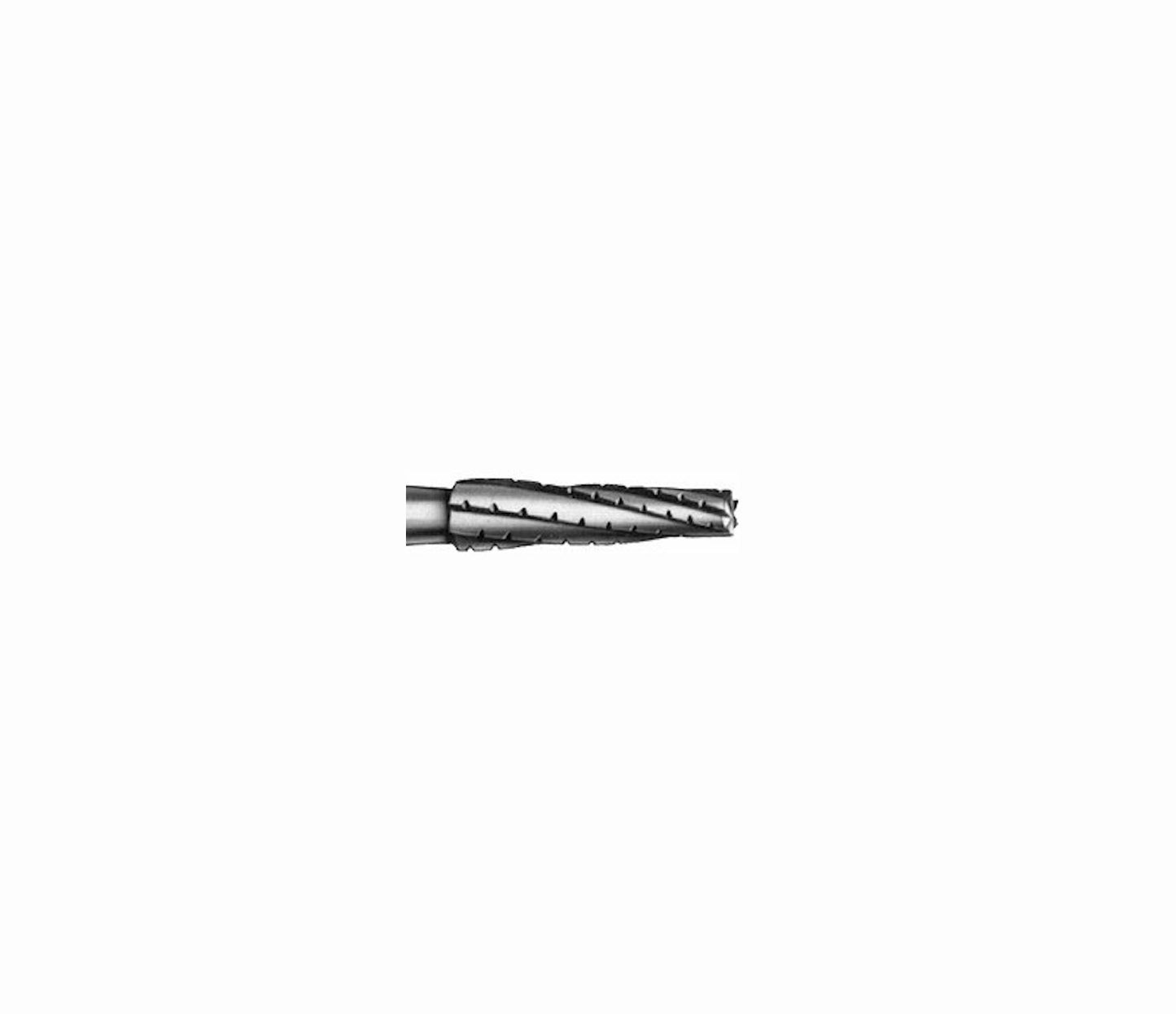 Komet #H33L- Carbide Long Tapered Cross-Cut Burr- Pack of 5 (sizes available: 0.90mm-2.10mm)